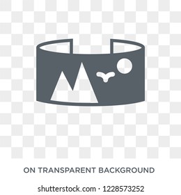 Field of view icon. Trendy flat vector Field of view icon on transparent background from Artificial Intelligence, Future Technology collection. 