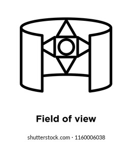 Field of view icon vector isolated on white background, Field of view transparent sign , line or linear sign, element design in outline style