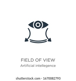 Field of view icon vector. Trendy flat field of view icon from artificial intellegence and future technology collection isolated on white background. Vector illustration can be used for web and mobile