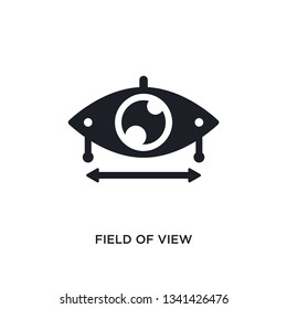 field of view isolated icon. simple element illustration from artificial intellegence concept icons. field of view editable logo sign symbol design on white background. can be use for web and mobile