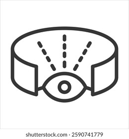 Field Of View Outline Icon Vector Illustration