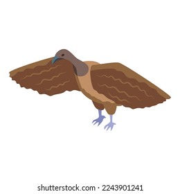 Field vulture icon isometric vector. Evil bird. Shape mascot