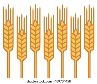 Field of Wheat, Barley or Rye vector visual graphic repeat pattern, vector visual graphic icons, fully adjustable and scalable.