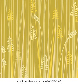 Field of Wheat Vector is Several Shades of Mustard Yellow