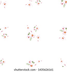 Field of white chamomile, great design for any purposes. Abstract bouquet design. Retro style.