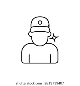 Fielder vector icon stock illustration