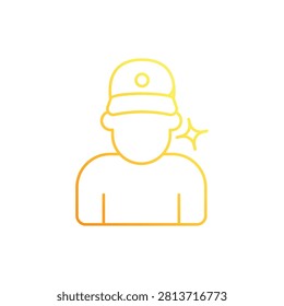 Fielder vector icon stock illustration