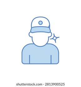 Fielder vector icon stock illustration