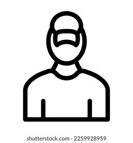 Fielder Vector Line Icon Design