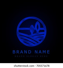 Fields blue chromium metallic logo