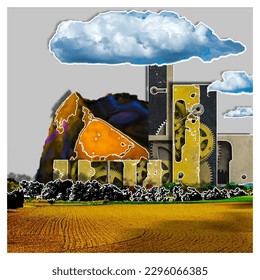 Fields, Forests and Machines. cover art design