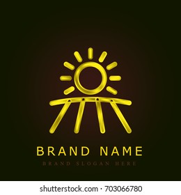Fields golden metallic logo