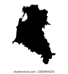 Fier county map, administrative subdivisions of Albania. Vector illustration.