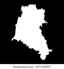 Fier county map, administrative subdivisions of Albania. Vector illustration.