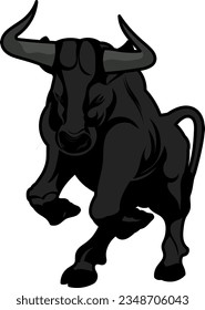 the fierce black bull was on a rampage