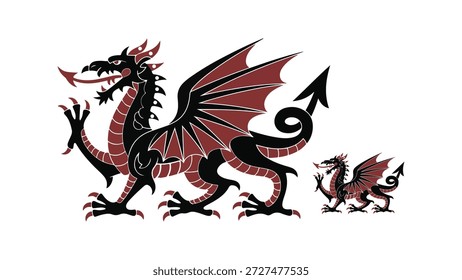 Logo de la mascota del águila negra feroz con las alas extendidas