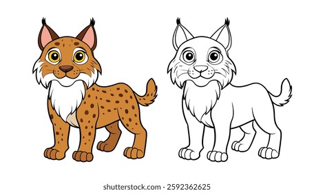 Fierce Bobcat Coloring Page Design