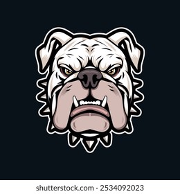 Fierce Bulldog Kopf Maskottchen Logo