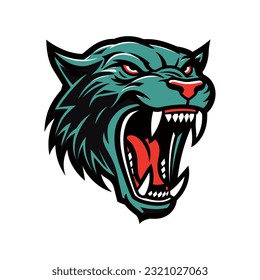 A fierce and captivating howling panther head vector clip art illustration, symbolizinHowling, Panther, Head, Clipart, Fierce, Captivating, Strength, Freedom, Sports, Team, Logos, Empowering, Intricat