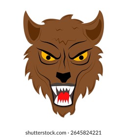 A fierce and detailed depiction of a wolf's head, symbolizing strength, 
