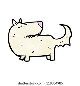 caricatura de cachorro feroz