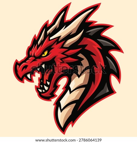 Fierce dragon mascot logo designed in bold vector style.
Aggressive fantasy creature emblem suitable for gaming brands.
Stylish red dragon illustration with premium digital artwork.
Perfect for esports teams, apparel, and logo branding projects.