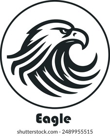 Fierce eagle logo reflecting courage and determination.