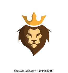 the fierce face of the lion king logo vector