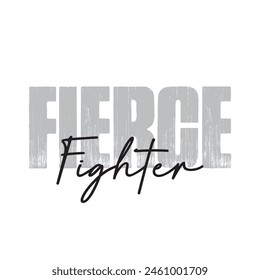 fierce fighter text on white background.