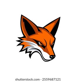 fierce fox face illustration design for bold and tough branding