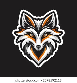 Fierce Fox Head Mascot Illustration