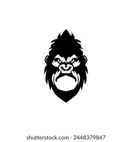 Fierce gorilla logo. Gorilla head icon.	
