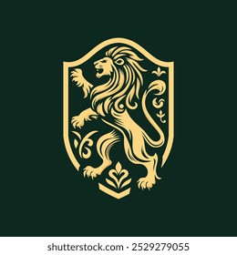 Fierce Heraldry Gold Lion Design