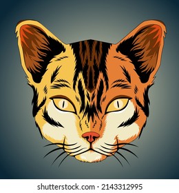 Fierce Lion Cub Illustration With Vector Format