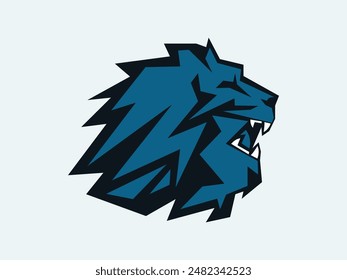 Fierce Lion Head Mascot Logo Design