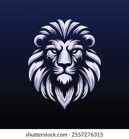 A Fierce Lion Logo Designed With A Contemporary Aesthetic, Featuring A Strong Silhouette, Intricate Details In The Mane, And Piercing Eyes
