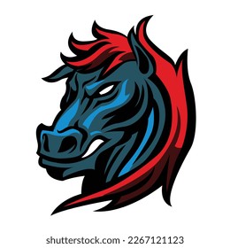 Fierce Looking Horse Head Mascot