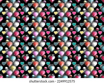 Fierce love.  Happy Valentine's Day.  It has cute heart shapes and bright colors.  It conveys the warm love that everyone dreams and wishes for.