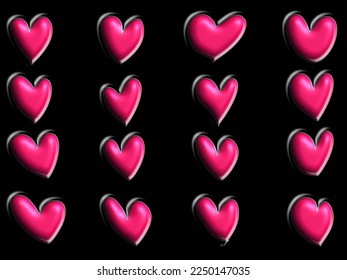 Fierce love.  Happy Valentine's Day.  It has cute heart shapes and bright colors.  It conveys the warm love that everyone dreams and wishes for.