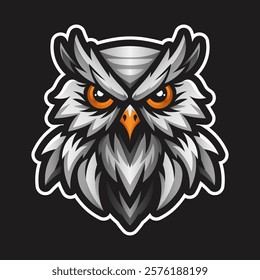 Fierce Owl Head Logo Design