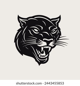 Fierce Panther Logo Predator, Wildlife, Cat, Animal, Icon.