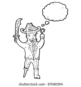 fierce pirate captain cartoon