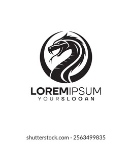 Fierce Serpent Emblem Design Vector Logo Design Template