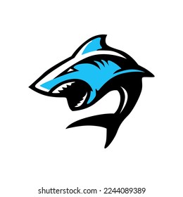 Fierce Shark Logo Design vector illustration on white background