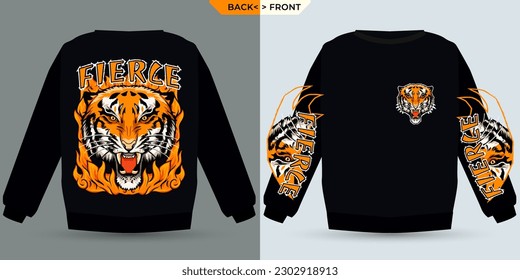 
Fierce Tiger Featured in a T-Shirt Mock Up
