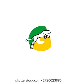 Der wilde Tiger springt das Letter G Logo. Perfekt für wettbewerbsfähige Teams, extreme Marken und leistungsstarke Logo-Visuals