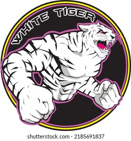 fierce white tiger vector free eps file