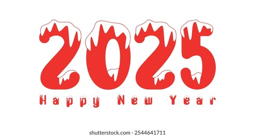 fiery 2025 happy new year typography with flame-inspired design for bold holiday greetings and celebration