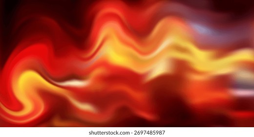 Fundo abstrato fogo com redemoinhos vermelhos, amarelos e laranja de calor e energia
