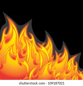 Fiery abstract background. Vector